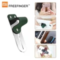 Xiaomi Freefinger Finger Ring Holder Leather Stainless Steel Mobile Phone Grip Car Phone Mount Stand For iPhone XS Max X 8 7 6 Huawei Samsung green
