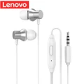 Lenovo HF130 Headphones In ear Wired Headset 3.5mm Jack Earphone for Smartphone MP3 white
