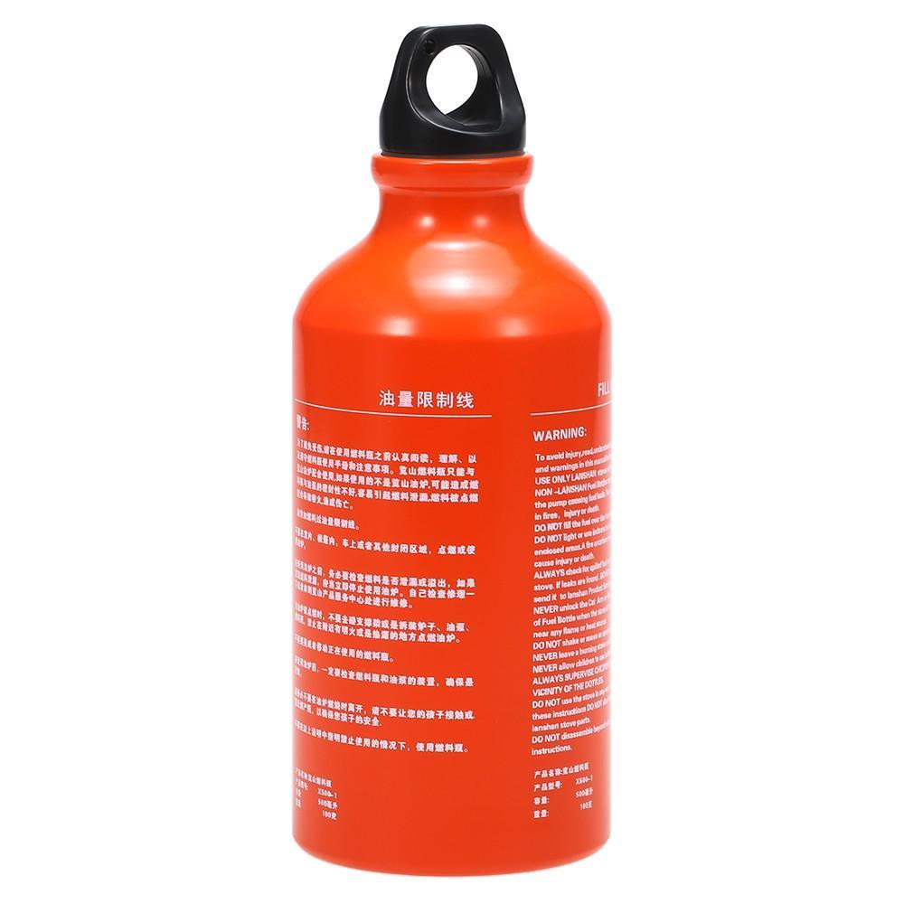 500ml Gasoline Fuel Bottle Petrol Kerosene Alcohol Liquid Gas Tank orange