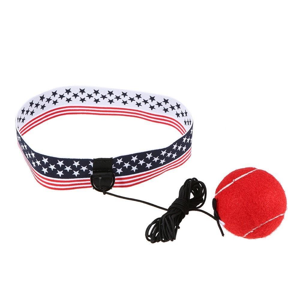Boxing Reflex Ball Adjustable Headband for Reflex Speed Training Boxing Exercise Training Improve Reactions and Speed Boxing Gym Equipment red2