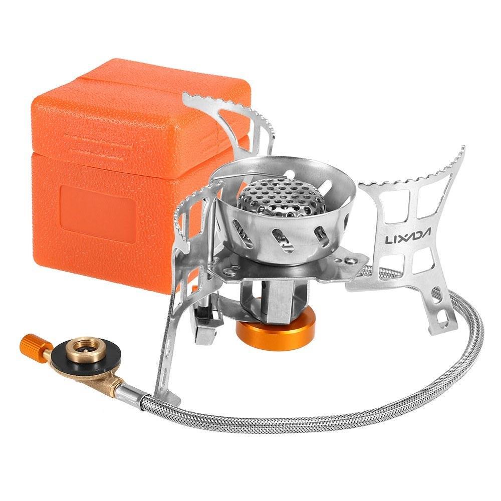 Portable Windproof Camping Gas Stove Outdoor Cooking Stove Foldable Split Burner #1