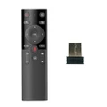 H17 Voice Remote Control 2.4G Wireless Air Mouse with IR Learning Microphone Gyroscope for Android TV Box PC black