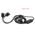D Tap 2 Pin Male Connector to Two Female USB Power Cord Cable for iPhone iPad for Samsung Sony Mobile Phone 137cm in Length
