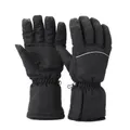 1 Pair Winter USB Hand Warmer Cycling Motorcycle Bicycle Gloves Electric Thermal Gloves Rechargeable Battery Heated Gloves black