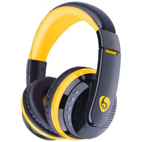 OVLENG MX666 Smart Bluetooth Wireless Headsets Bass Gaming Noise Reduction Headphones Sun Yellow