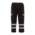 Yoko Mens Hi Vis Polycotton Cargo Trousers With Knee Pad Pockets (Black) (36R)