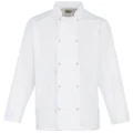 Premier Studded Front Long Sleeve Chefs Jacket / Chefswear (White) (3XL)