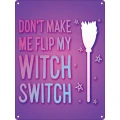 Grindstore Don`t Make Me Flip My Witch Switch Mini Tin Sign (Purple) (One Size)