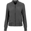 Build Your Brand Womens/Ladies Nylon Bomber Jacket (Black) (XL)