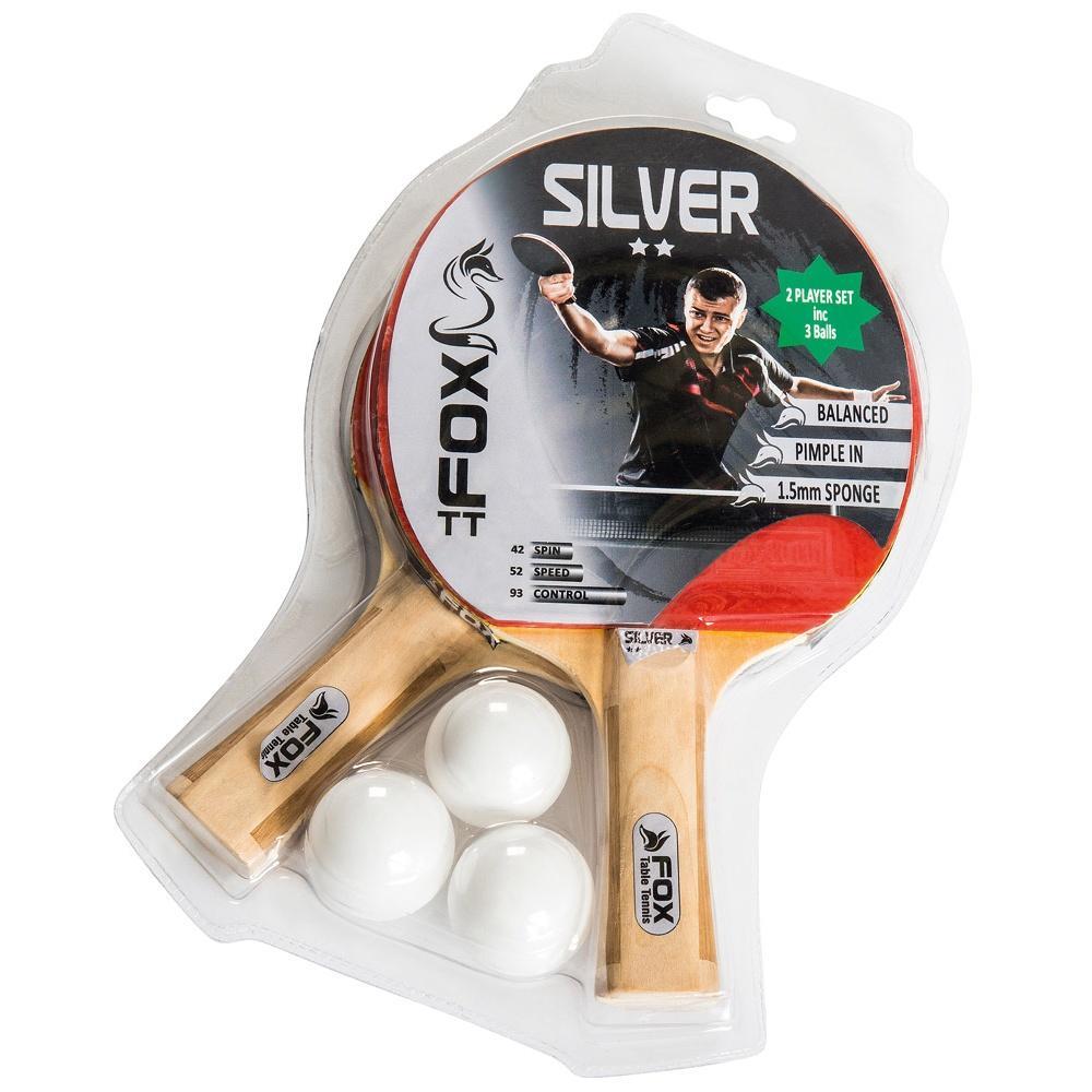 Fox TT Silver 2 Star Table Tennis Set (Beige/Red/White) (One Size)