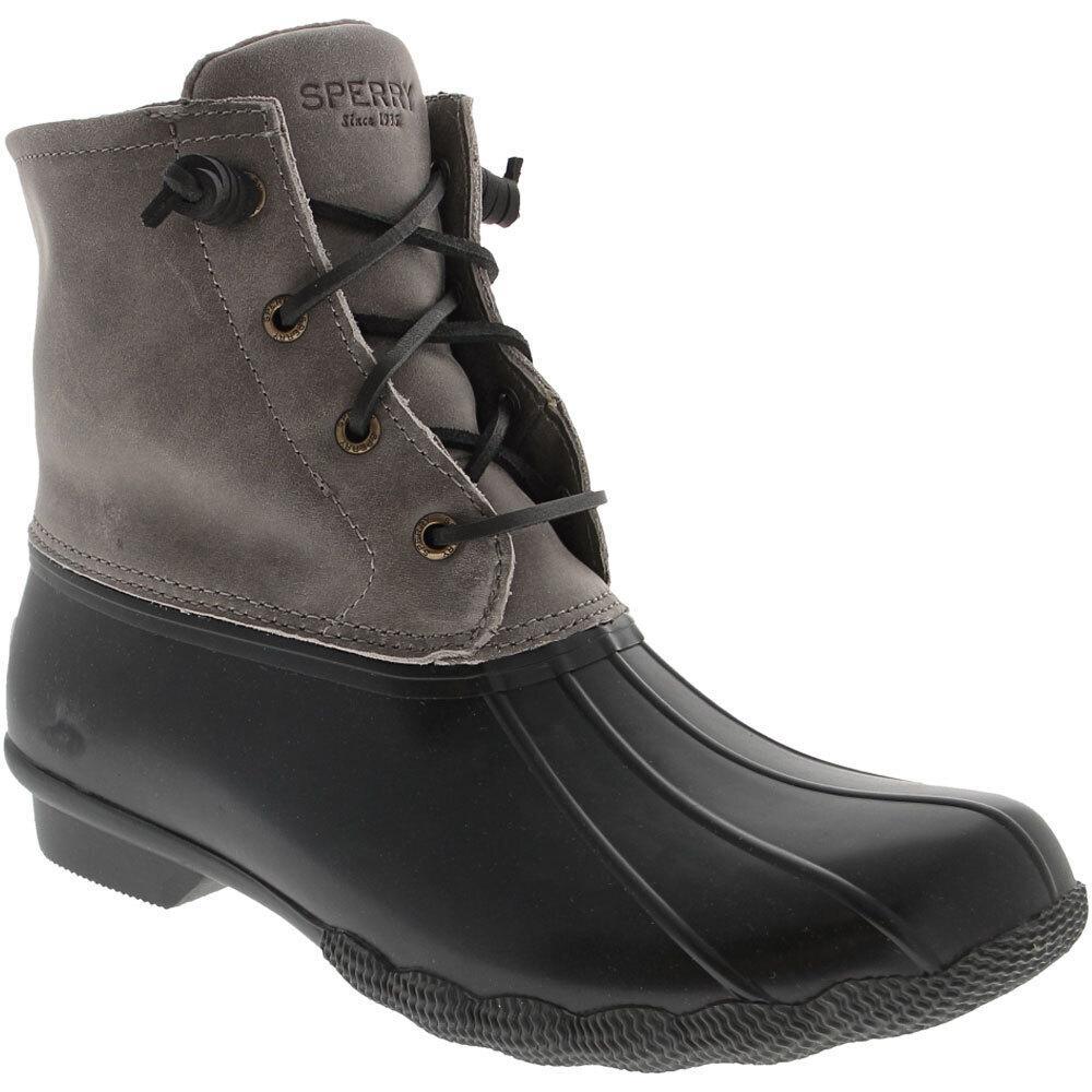 Sperry Womens/Ladies Saltwater Core Leather Ankle Boots (Black/Grey) (3 UK)