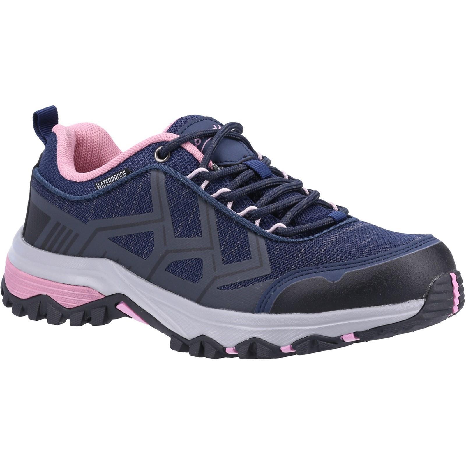 Cotswold Womens/Ladies Wychwood Low WP Walking Shoes (Navy/Pink) (4 UK)