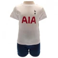 Tottenham Hotspur FC Childrens/Kids T-Shirt & Shorts Set (White/Navy) (6-9 Months)
