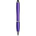 Bullet Curvy Stylus Ballpoint Pen (Purple) (One Size)