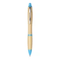 Bullet Nash Bamboo Ballpoint Pen (Natural/Light Blue) (One Size)
