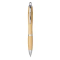 Bullet Nash Bamboo Ballpoint Pen (Natural/Silver) (One Size)