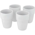 Bullet Staki Stackable Mug Set (Pack of 4) (White) (One Size)