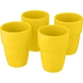 Bullet Staki Stackable Mug Set (Pack of 4) (Yellow) (One Size)