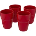 Bullet Staki Stackable Mug Set (Pack of 4) (Red) (One Size)