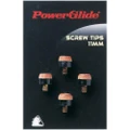 Power Glide Pool Cue Tips (Pack of 4) (Brown/Black) (11mm)