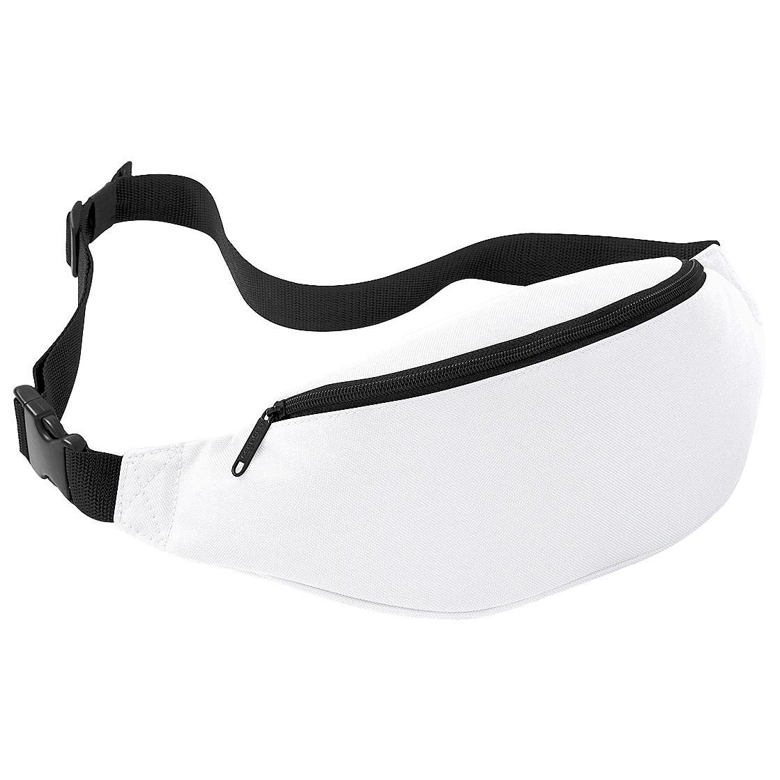 Bagbase Adjustable Belt Bag (2.5 Litres) (Pack of 2) (White) (One Size)