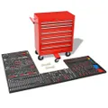 Workshop Tool Trolley with 1125 Tools Steel Red vidaXL