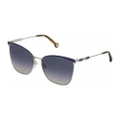 Carolina Herrera Women's Aviators SHE151-590514 Silver Sunglasses for Chic and Trendy Fashionistas