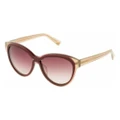 Nina Ricci SNR0165309FH Women's Aviator Sunglasses - Red Acetate Frame, UV400 Protection