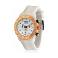 Elegant White Rubber Watch Strap for Ladies - 43mm Diameter