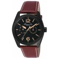 Kenneth Cole IKC8063 Men's Black Leather Quartz Wristwatch (? 44 mm)
