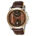 Kenneth Cole IKC8096 Men's Brown Leather Strap Replacement - Sophisticated and Timeless Wristwatch Accessory