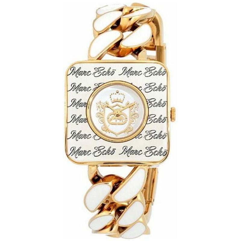 Marc Ecko Ladies' Quartz Watch E10557L1 - White Dial, Gold-plated Stainless Steel Case, ? 32mm
