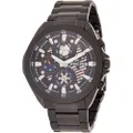 Police Unisex R1453318002 Quartz Wristwatch - Black Steel Case, Blue Dial, 47mm