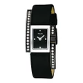 Pulsar Women's PEGD11X1 Black Leather Strap Watch - Elegant and Timeless