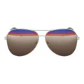 Salvatore Ferragamo SF172S-745 Women's Aviator Sunglasses - Golden Frame with Green Lenses