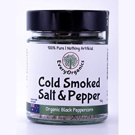 EVERYORGANICS Cold Smoked Salt & Pepper Organic Black Peppercorn 130g