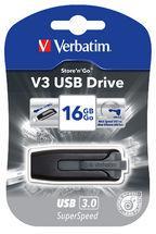 VERBATIM 16GB V3 USB3.0 Grey Store'n'Go V3; Rectractable