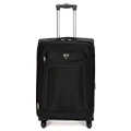 Swiss Luggage Suitcase Lightweight with 8 wheels 360 degree rolling SoftCase SN8109A-Black