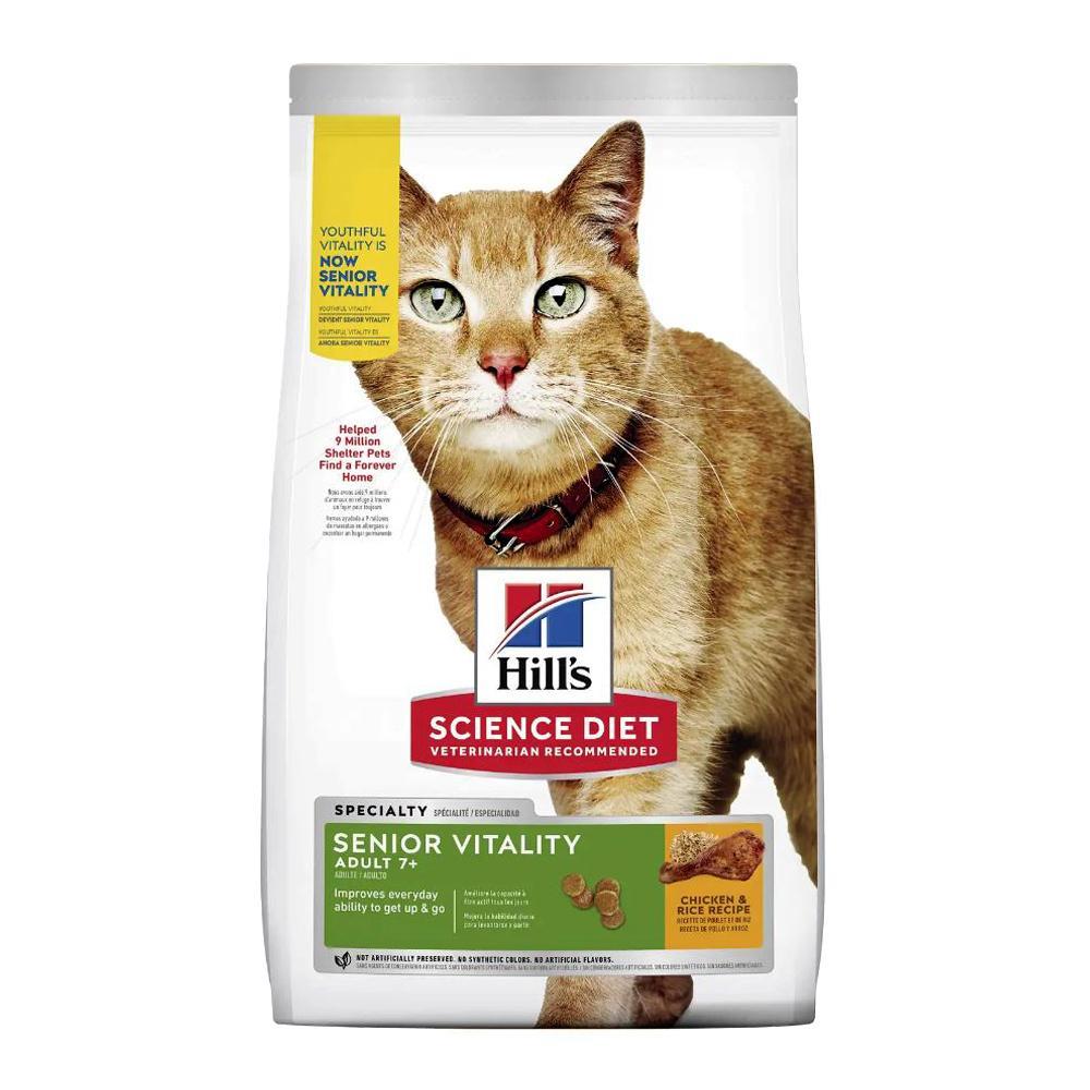 Hills Adult 7+ Youthful Vitality Dry Cat Food Chicken & Rice 2.72kg