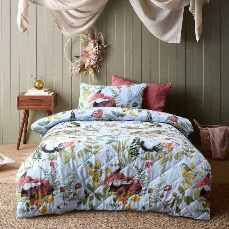 Happy Kids Ironbark Printed Cotton Quilted Quilt Cover Set