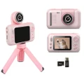 1080P Kids Selfie Flip Lens HD Compact Digital Photo and Video Camera-Pink