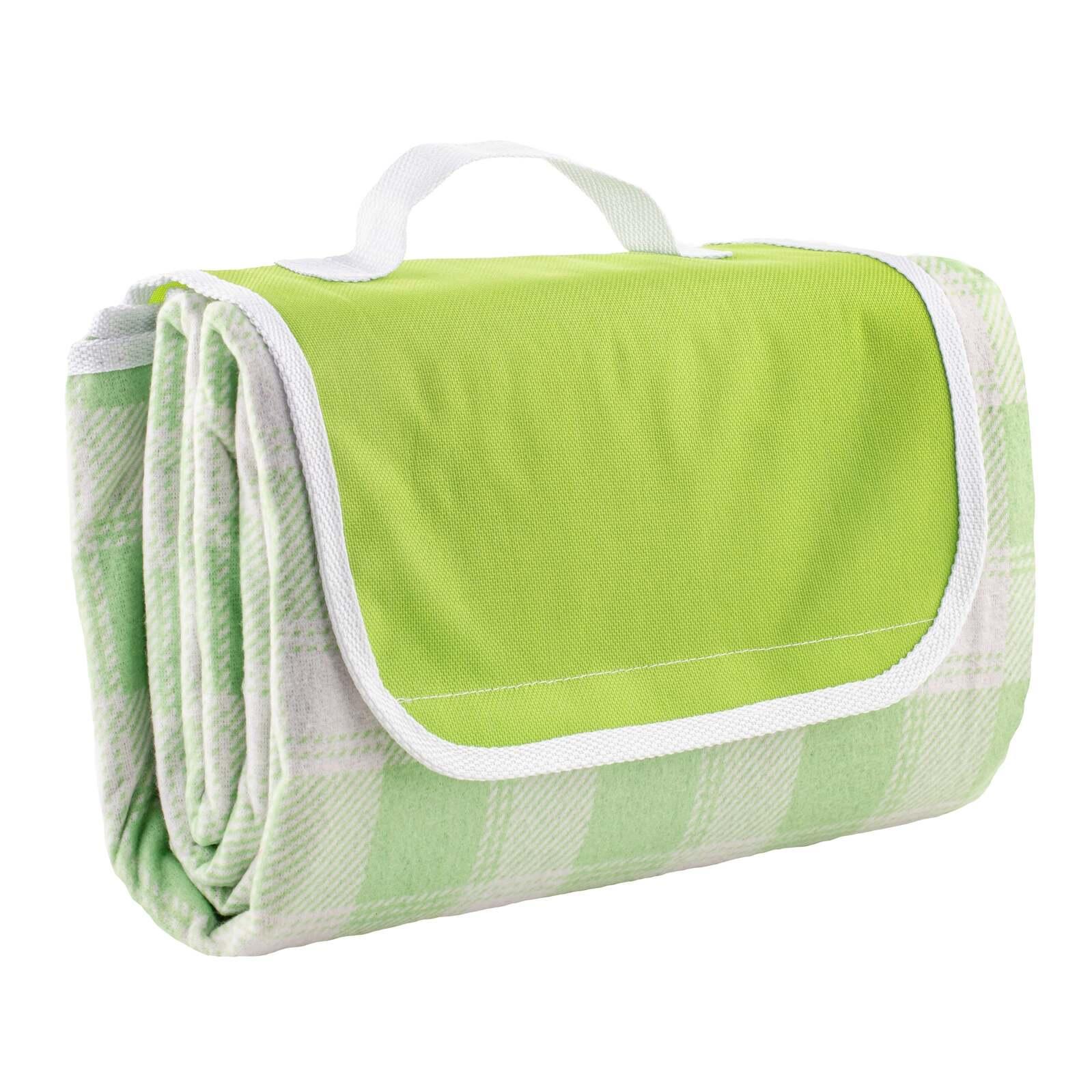 Delilah Gingham 150cm Foldable Picnic Blanket Outdoor Mat w/ Carry Handle Sage