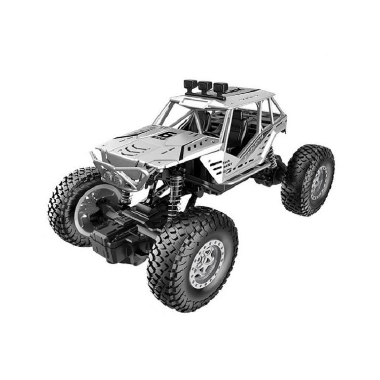 Alloy Remote Control Off-Road Vehicle Charging Remote Control Car Toy- Silver
