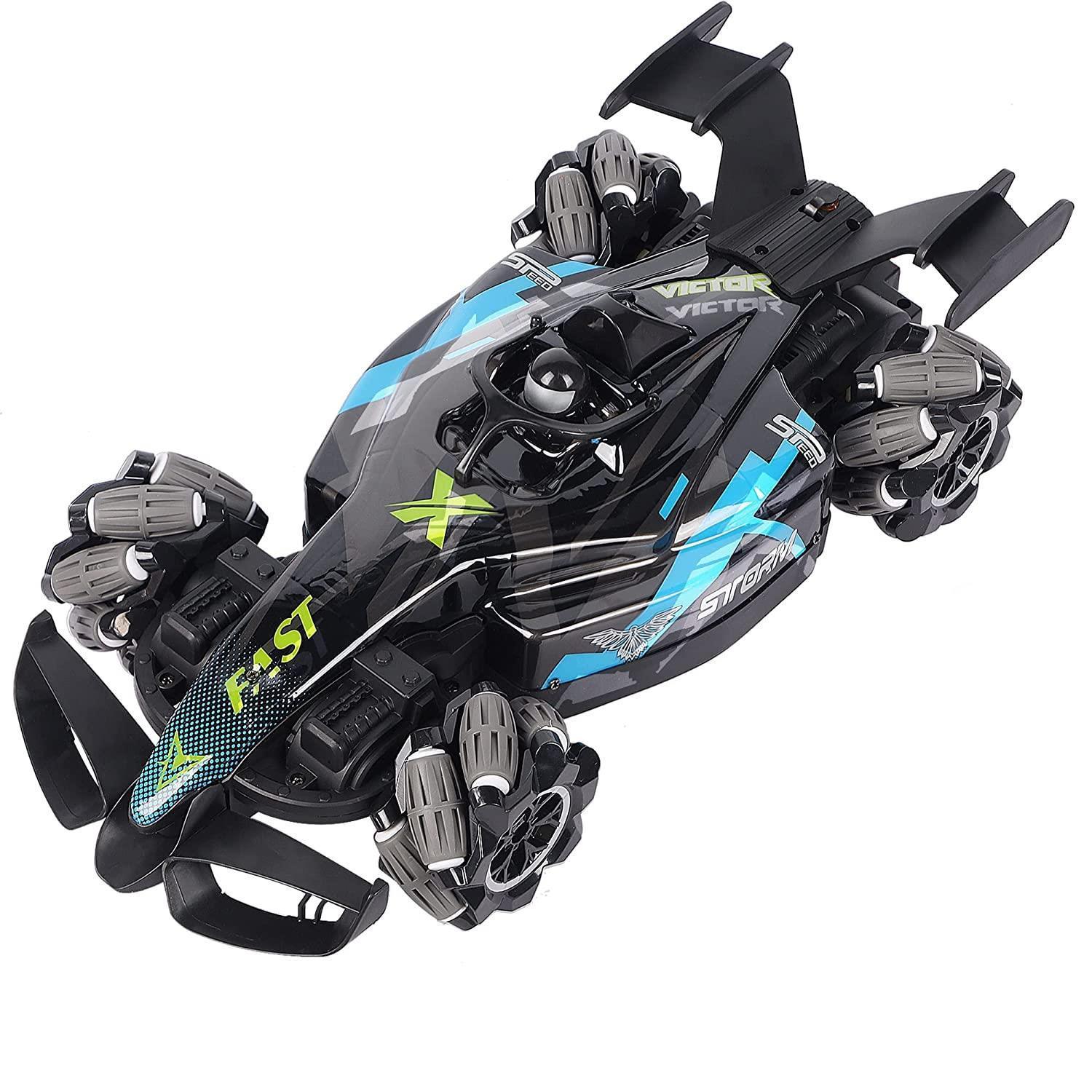 Remote Control Stunt Car, Four-Wheel Drive RC Stunt Vehicle with Music and Lights