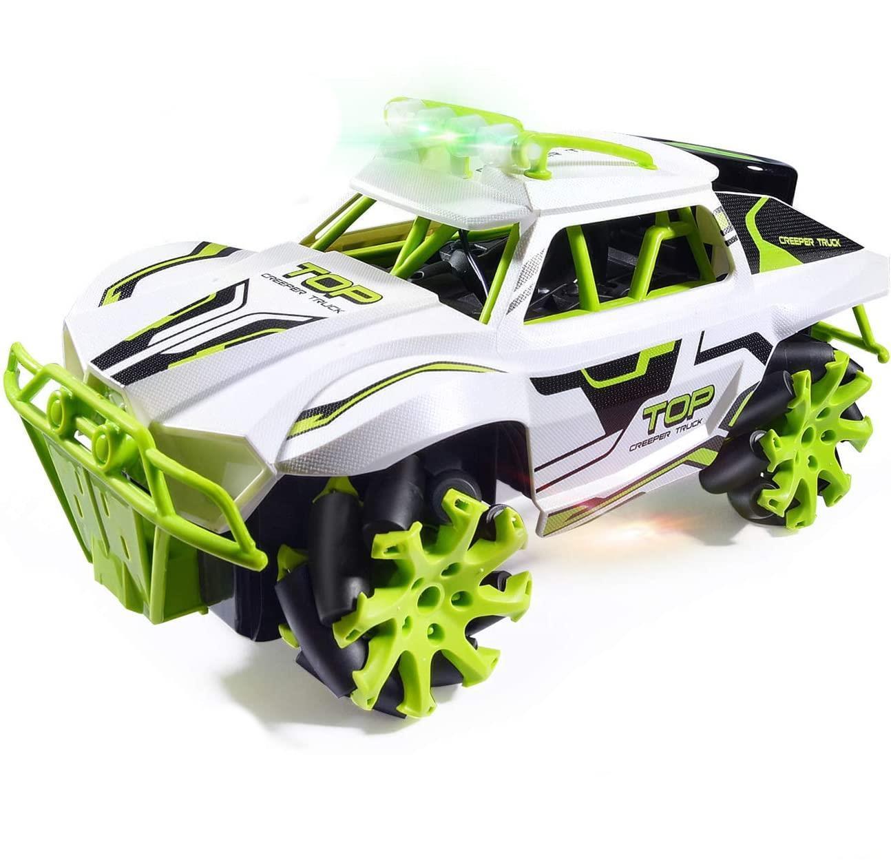 Speed Dual Mode Switch 4WD High Speed Drift Stunt Truck,All Terrains Electric Toy Off Road RC -green