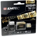Emtec MicroSD Card SDXC UHS-I Memory Card 256GB Class 10 With SD& USB Adapter
