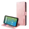 For Telstra Evoke Plus Case SupRShield Wallet Leather Flip Magnetic Stand Case Cover (Rose Gold)