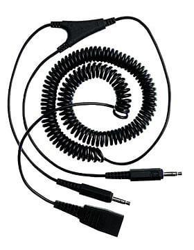 Jabra Quick Disconnect to 2x3.5mm 2m Coiled Cord [8734-599]