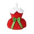 Vicanber Pet Dog Cat Santa Costume Christmas Dress Warm Winter Comfortable Outfit Clothes (B, XL)