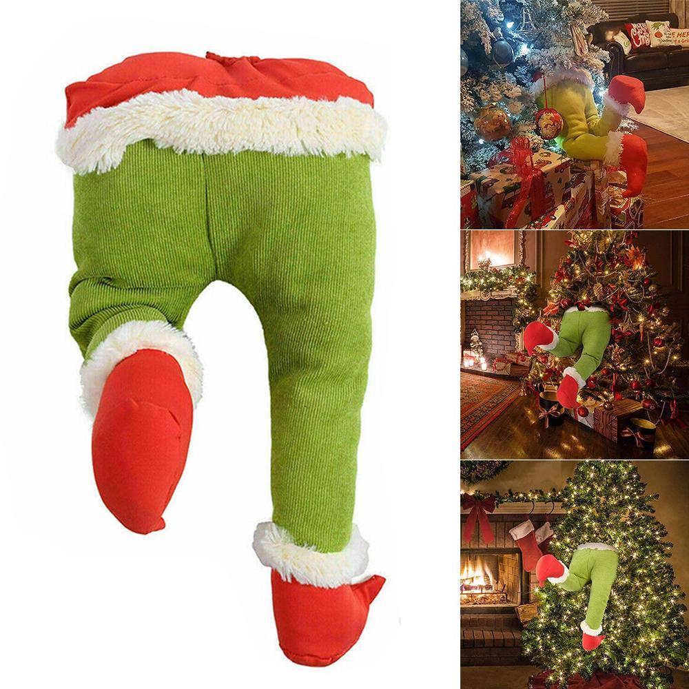 Vicanber Christmas Tree Decoration Green Monster Leg Xmas Ornaments Decor Party Supplies Home Prop Pendant